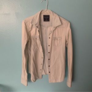 American Eagle Washed Jean Shirt